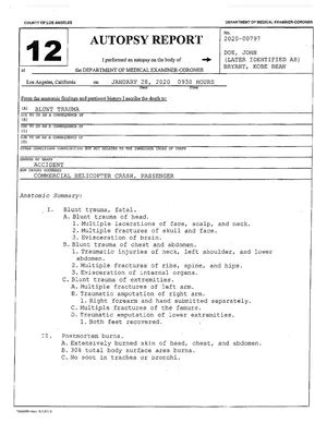 gigi bryant autopsy|Gigi Autopsy Report: PDF, In